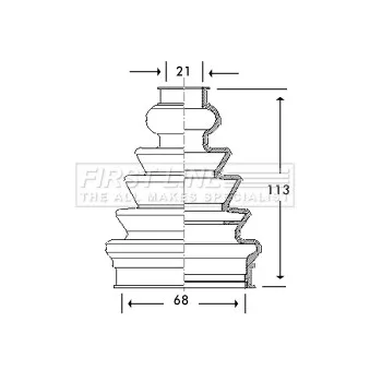FIRST LINE FCB2789 - Joint-soufflet, arbre de commande