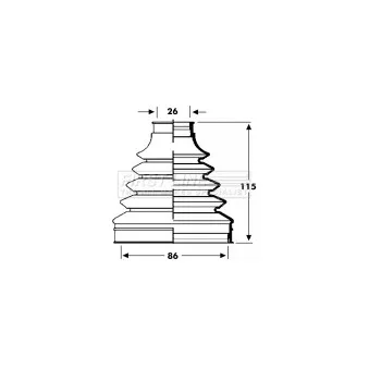 FIRST LINE FCB2799 - Joint-soufflet, arbre de commande