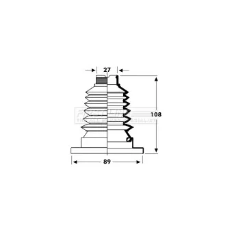 FIRST LINE FCB2802 - Joint-soufflet, arbre de commande