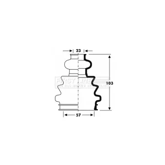 FIRST LINE FCB2803 - Joint-soufflet, arbre de commande