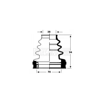 FIRST LINE FCB2807 - Joint-soufflet, arbre de commande