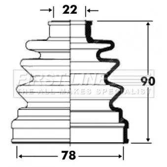 FIRST LINE FCB2809 - Joint-soufflet, arbre de commande