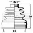 Joint-soufflet, arbre de commande FIRST LINE [FCB2814]