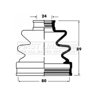 Joint-soufflet, arbre de commande FIRST LINE [FCB2824]