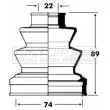 Joint-soufflet, arbre de commande FIRST LINE [FCB2826]