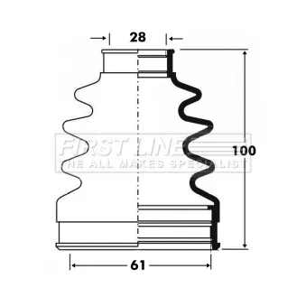 FIRST LINE FCB2838 - Joint-soufflet, arbre de commande