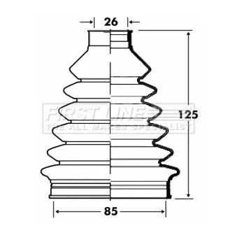 FIRST LINE FCB2843 - Joint-soufflet, arbre de commande