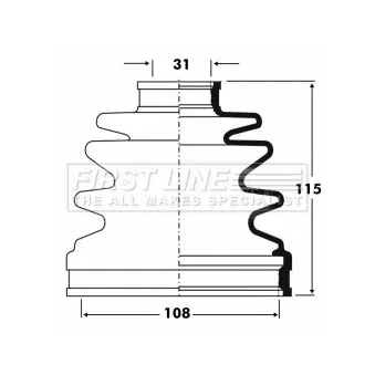 FIRST LINE FCB2846 - Joint-soufflet, arbre de commande