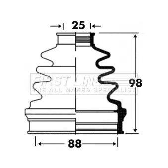 FIRST LINE FCB2849 - Joint-soufflet, arbre de commande
