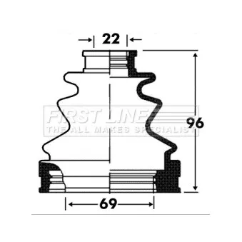 FIRST LINE FCB2872 - Joint-soufflet, arbre de commande