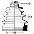 Joint-soufflet, arbre de commande FIRST LINE [FCB2873]