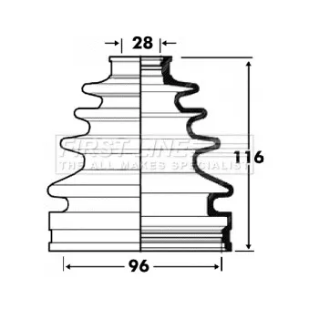 FIRST LINE FCB2874 - Joint-soufflet, arbre de commande