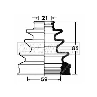 FIRST LINE FCB2876 - Joint-soufflet, arbre de commande