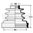 Joint-soufflet, arbre de commande FIRST LINE [FCB2877]