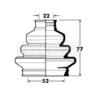 FIRST LINE FCB2884 - Joint-soufflet, arbre de commande