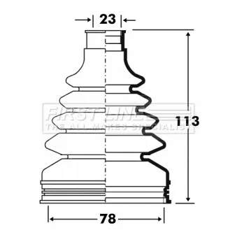 Joint-soufflet, arbre de commande FIRST LINE [FCB2886]