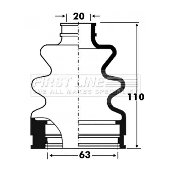FIRST LINE FCB2887 - Joint-soufflet, arbre de commande