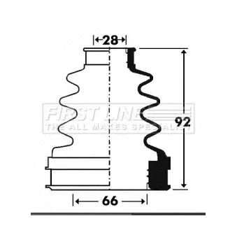 FIRST LINE FCB2900 - Joint-soufflet, arbre de commande