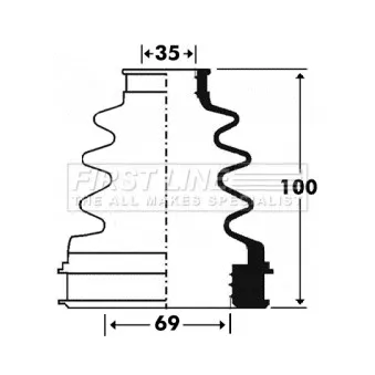 Joint-soufflet, arbre de commande FIRST LINE [FCB2903]