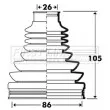 Joint-soufflet, arbre de commande FIRST LINE [FCB2912]