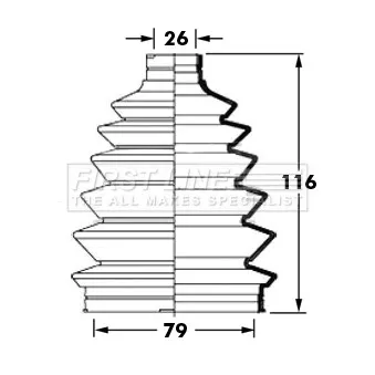 FIRST LINE FCB6008 - Joint-soufflet, arbre de commande