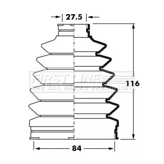 FIRST LINE FCB6017 - Joint-soufflet, arbre de commande