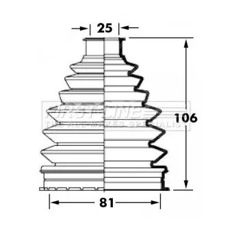 FIRST LINE FCB6020 - Joint-soufflet, arbre de commande