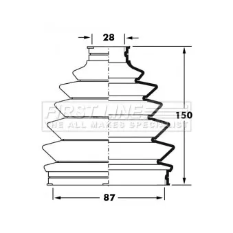 FIRST LINE FCB6024 - Joint-soufflet, arbre de commande