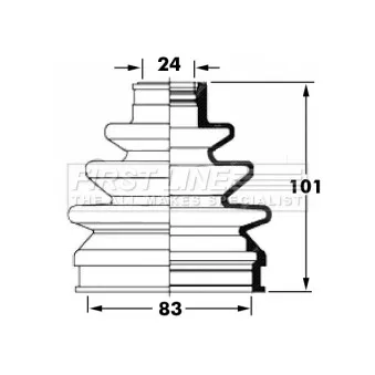FIRST LINE FCB6027 - Joint-soufflet, arbre de commande