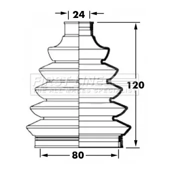 FIRST LINE FCB6029 - Joint-soufflet, arbre de commande