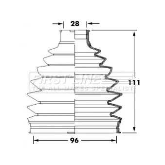 FIRST LINE FCB6032 - Joint-soufflet, arbre de commande