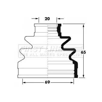 Joint-soufflet, arbre de commande FIRST LINE [FCB6039]