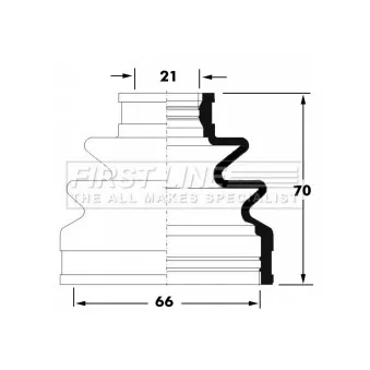Joint-soufflet, arbre de commande FIRST LINE [FCB6040]