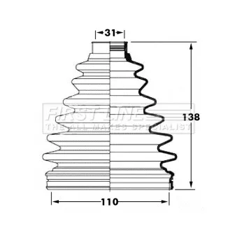 FIRST LINE FCB6057 - Joint-soufflet, arbre de commande
