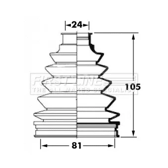 FIRST LINE FCB6058 - Joint-soufflet, arbre de commande