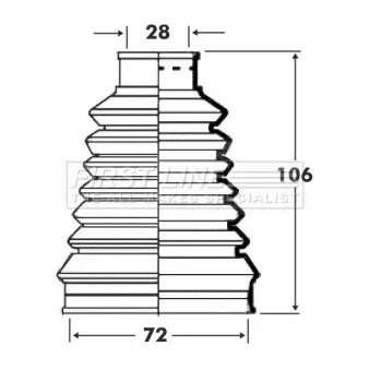 FIRST LINE FCB6072 - Joint-soufflet, arbre de commande