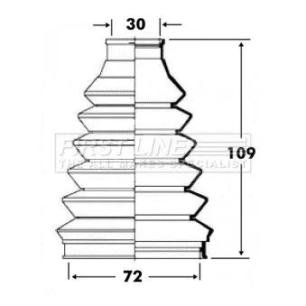 FIRST LINE FCB6074 - Joint-soufflet, arbre de commande