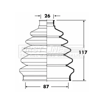 FIRST LINE FCB6077 - Joint-soufflet, arbre de commande
