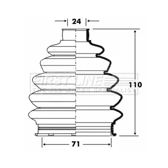 FIRST LINE FCB6078 - Joint-soufflet, arbre de commande