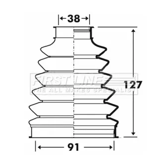 FIRST LINE FCB6102 - Joint-soufflet, arbre de commande