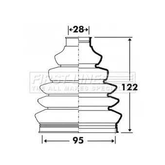 FIRST LINE FCB6103 - Joint-soufflet, arbre de commande