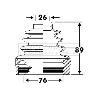 FIRST LINE FCB6112 - Joint-soufflet, arbre de commande