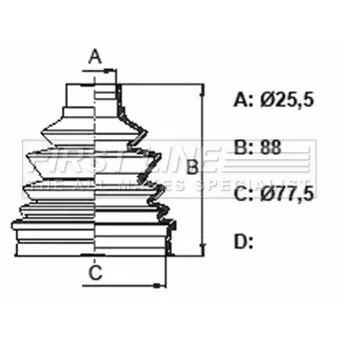 FIRST LINE FCB6130 - Joint-soufflet, arbre de commande