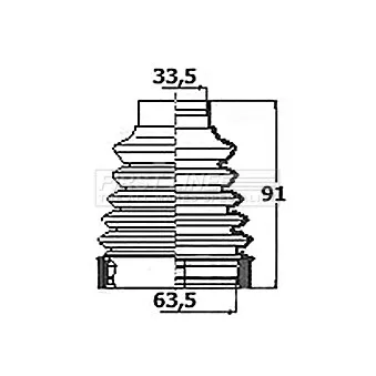 FIRST LINE FCB6140 - Joint-soufflet, arbre de commande