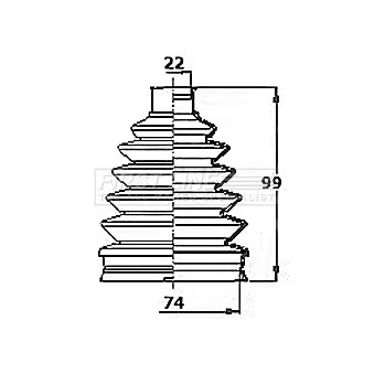FIRST LINE FCB6142 - Joint-soufflet, arbre de commande