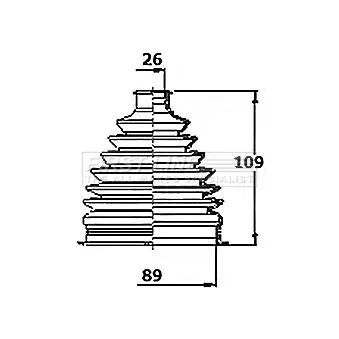 FIRST LINE FCB6150 - Joint-soufflet, arbre de commande