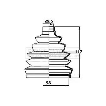 FIRST LINE FCB6152 - Joint-soufflet, arbre de commande