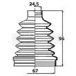 Joint-soufflet, arbre de commande FIRST LINE [FCB6160]