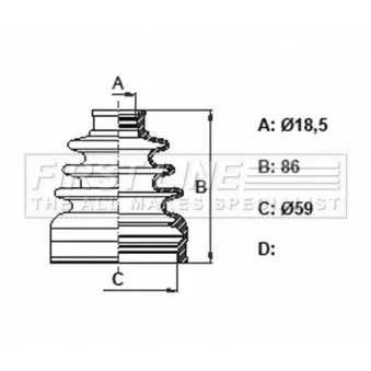 FIRST LINE FCB6165 - Joint-soufflet, arbre de commande