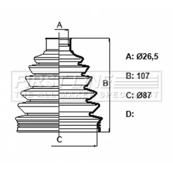 FIRST LINE FCB6170 - Joint-soufflet, arbre de commande